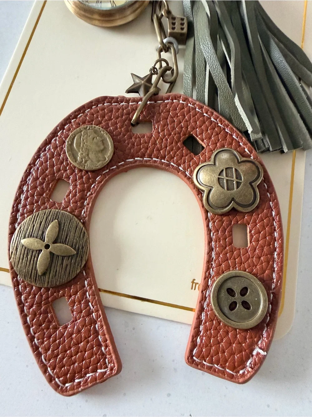 Eye Candy LA Tassel & Horseshoe Bag Charm -NWT